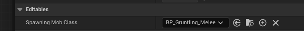 Details: Spawning Mob Class set to a mob blueprint