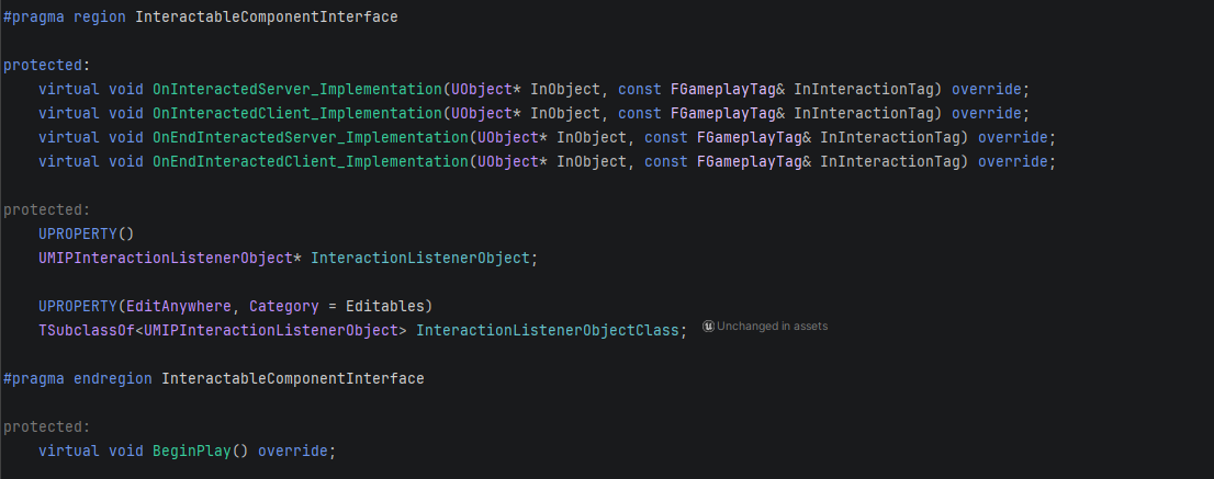Required interface functions
