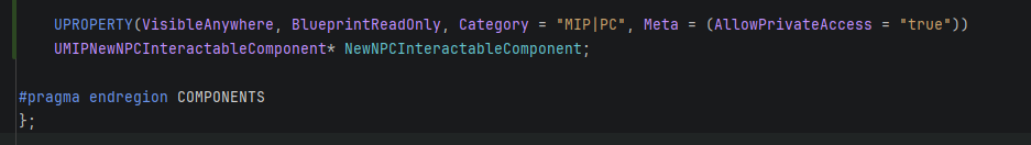 Declare in player controller